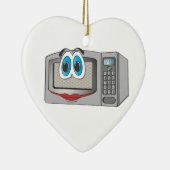 Roestvrij staal Vrouw Cartoon Microwave Keramisch Ornament (Rechts)