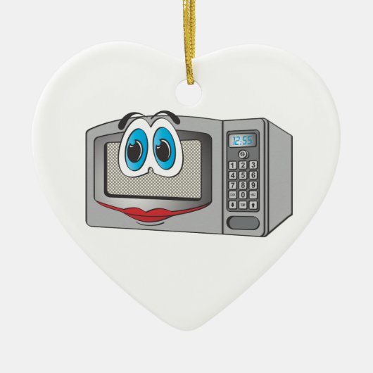 Roestvrij staal Vrouw Cartoon Microwave Keramisch Ornament (Voorkant)