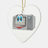 Roestvrij staal Vrouw Cartoon Microwave Keramisch Ornament (Links)