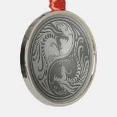 Roestvrij staal Yin Yang Dragons Metalen Ornament (Rechts)