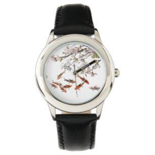 Roestvrij staal Zwart Kinder Horloge – Cherry Blos