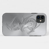 Roestvrij staaleffect Draak Grafisch Case-Mate iPhone Case (Achterkant (horizontaal))