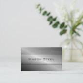 Roestvrij staaleffect, Visitekaartje (Staand voorkant)