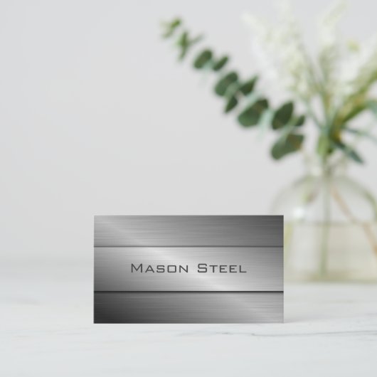 Roestvrij staaleffect, Visitekaartje (Staand voorkant)