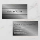 Roestvrij staaleffect, Visitekaartje (Voorkant / Achterkant)