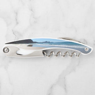 Roestvrij stalen blauwe schroefschroef kurkentrekker