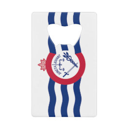 Roestvrij stalen flesopener vlag van Cincinnati Creditkaart Flessenopener