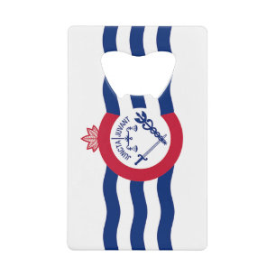 Roestvrij stalen flesopener vlag van Cincinnati Creditkaart Flessenopener