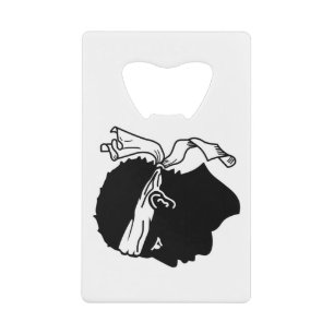 Roestvrij stalen flesopening Corsica vlag Creditkaart Flessenopener