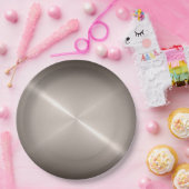 Roestvrij stalen metalen 18 papieren bordje (Feest)