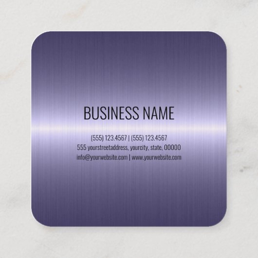 Roestvrij stalen metalen blik #2 vierkante visitekaartje (Achterkant)