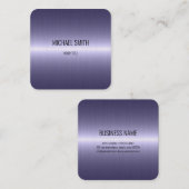 Roestvrij stalen metalen blik #2 vierkante visitekaartje (Voorkant / Achterkant)