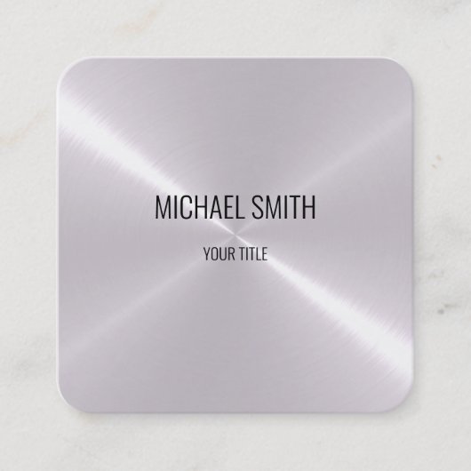 Roestvrij stalen metalen blik #8 vierkante visitekaartje (Voorkant)