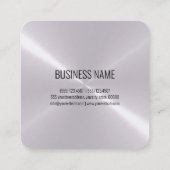 Roestvrij stalen metalen blik #8 vierkante visitekaartje (Achterkant)