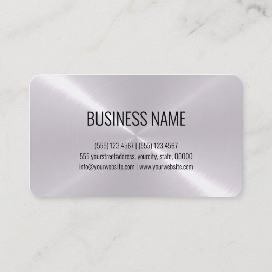 Roestvrij stalen metalen blik #8 visitekaartje (Achterkant)