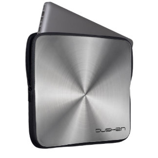 Roestvrij stalen monogram laptop sleeve