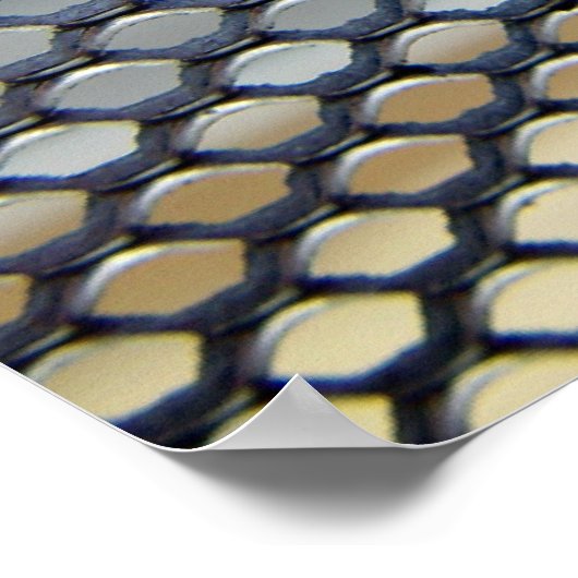 Roestvrij stalen rooster poster (Hoek)