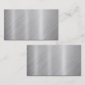 Roestvrij stalen textuur "Blank" Visitekaartje (Voorkant / Achterkant)