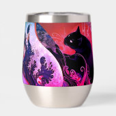 Roestvrij stalen Tumblr met art deco kat (Achterkant)