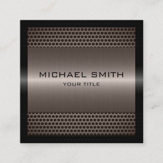 Roestvrije Metaal van het Brons van de douane het Vierkante Visitekaartje (Voorkant)