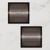 Roestvrije Metaal van het Brons van de douane het Vierkante Visitekaartje (Voorkant / Achterkant)