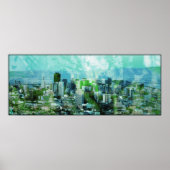 roestvrijstad cyan poster (Voorkant)