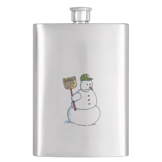 Roestvrijstalen erlenmeyer, van Snowman Flacon (Voorkant)