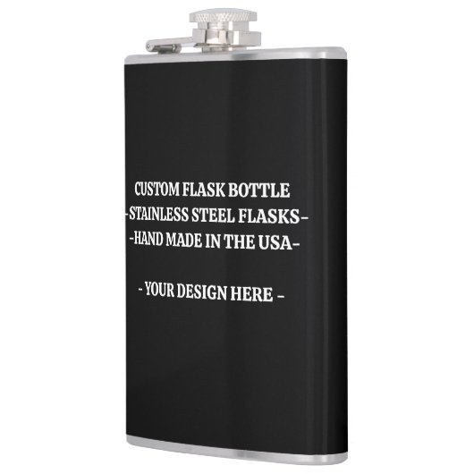 Roestvrijstalen fles met gedrukte afwerking - Gesc Heupfles (Links)