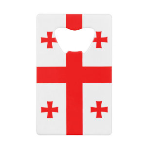 Roestvrijstalen fles Opener vlag van Georgië Creditkaart Flessenopener