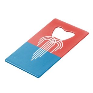 Roestvrijstalen fles Opener vlag van Kansas City Creditkaart Flessenopener