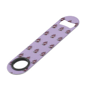 Roestvrijstalen flesopener met boeket viooltjes speed flessenopener