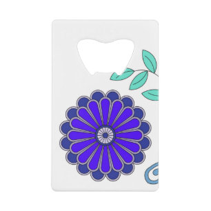 Roestvrijstalen flesopening met kunstwerk creditkaart flessenopener