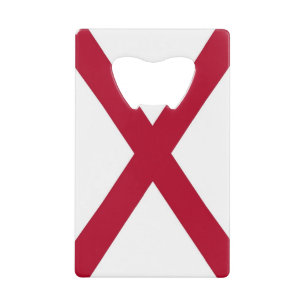 Roestvrijstalen flesopening met vlag van Alabama Creditkaart Flessenopener