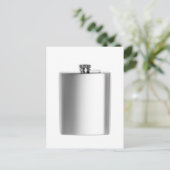 Roestvrijstalen heupkolf briefkaart (Staand voorkant)