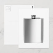 Roestvrijstalen heupkolf briefkaart (Voorkant / Achterkant)