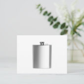 Roestvrijstalen heupkolf briefkaart (Staand voorkant)