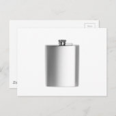 Roestvrijstalen heupkolf briefkaart (Voorkant / Achterkant)