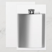 Roestvrijstalen heupkolf briefpapier (Voorkant / Achterkant)