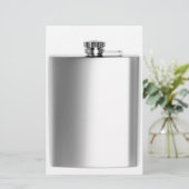 Roestvrijstalen heupkolf briefpapier (Staand voorkant)