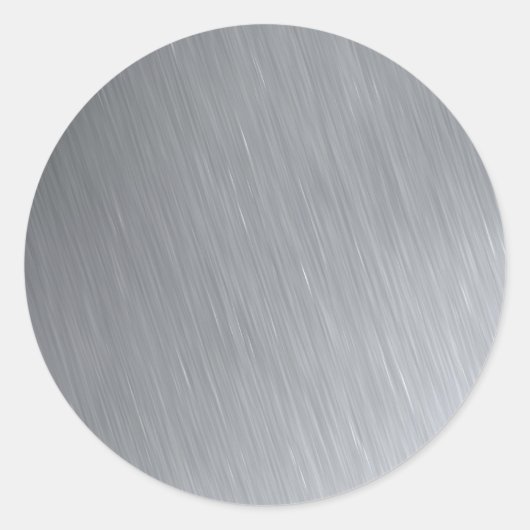 Roestvrijstalen textuur met belichtingspunten ronde sticker (Voorkant)