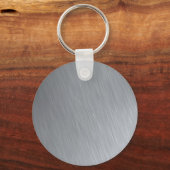 Roestvrijstalen textuur met belichtingspunten sleutelhanger (Voorkant)