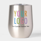 Roestvrijstalen wijntrommel met deksel Custom Logo (Voorkant)