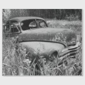  roestzwart en wit Antiek Cadeaupapier (Vlak)