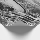  roestzwart en wit Antiek Cadeaupapier (Hoek)