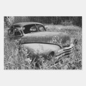  roestzwart en wit Antiek Inpakpapier Vel (Voorkant 2)