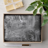 roestzwart en wit Antiek Tissuepapier (Geschenk)