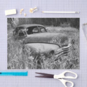 roestzwart en wit Antiek Tissuepapier (Craft)