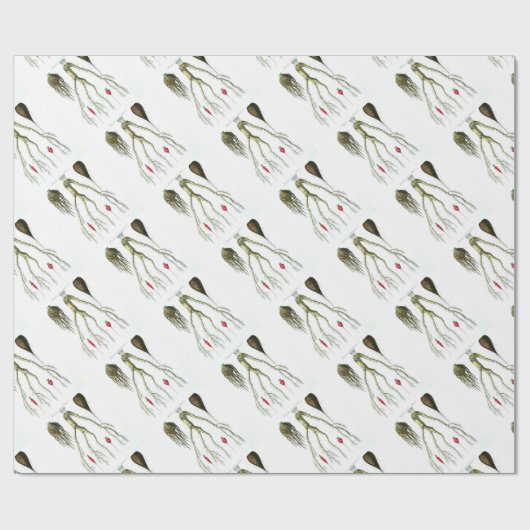  roetgroenten botanische afdrukken cadeaupapier (Vlak)