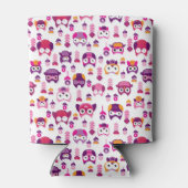 roetkleurig vogelpatroon blikjeskoeler (Achterkant)