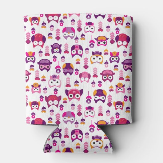 roetkleurig vogelpatroon blikjeskoeler (Achterkant)